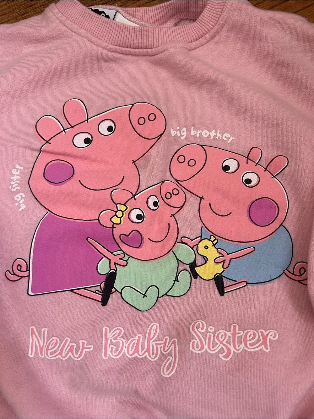 Peppa Pig x Zara New Baby Sister Two Piece Outfit Sweatshirt & Leggings Size 6